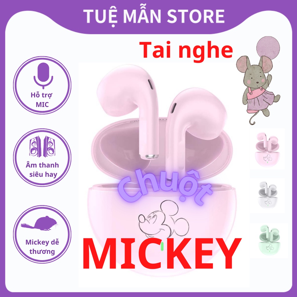 Tai Nghe Nhét Tai Disney Pro 6 Tueman Bluetooth Không Dây Âm Thanh Hifi Có Micro Định Vị Check Setting
