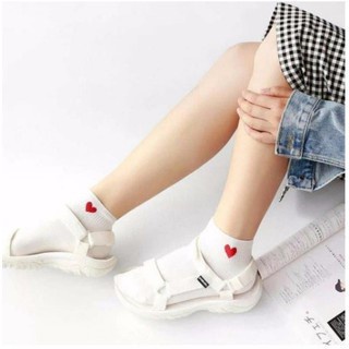 Tất nữ cổ ngắn - Hoạ tiết trái tim siêu cute⚠️ ĐƠN TỪ 50K HỖ TRỢ FREE SHIP