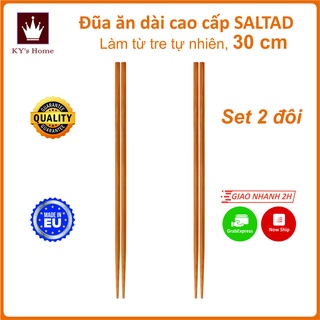 Set 2 đôi đũa tre dài cao cấp Ikea SALTAD Chính Hãng Thụy Điển