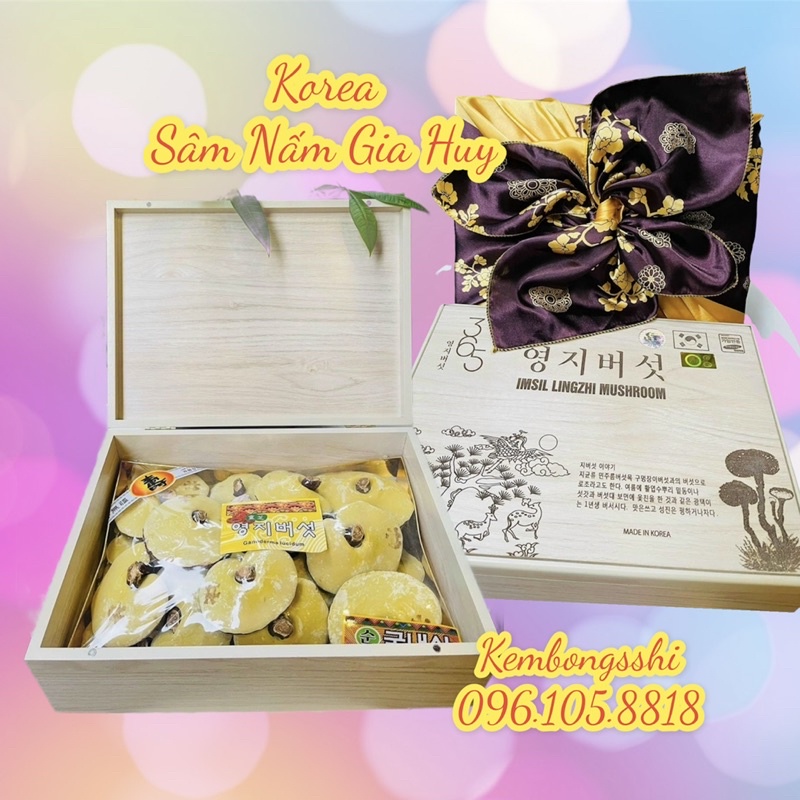 [DATE MỚI] Nấm Linh Chi Vàng HÀN QUỐC, Hộp Gỗ 365 Sang Trọng