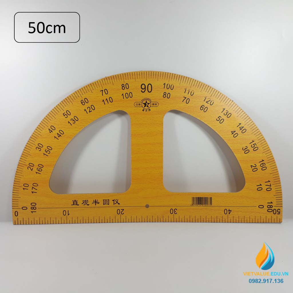 Thước đo góc(đo độ) gỗ của giáo viên