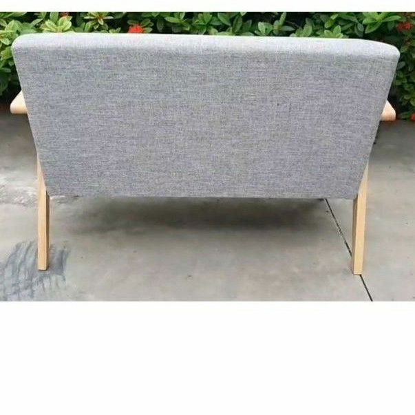 (Bán Lẻ) Ghế Sofa Đôi Khung Gỗ Cao Su Kèm Đệm Nỉ