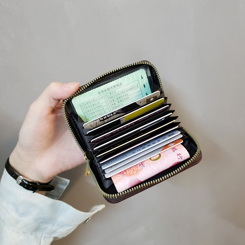 Ví Đựng Thẻ Phối Khóa Kéo Thời Trang Dành Cho Nữ