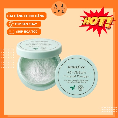 Phấn phủ kiềm dầu dạng bột innisfree No Sebum Mineral Powder 5g