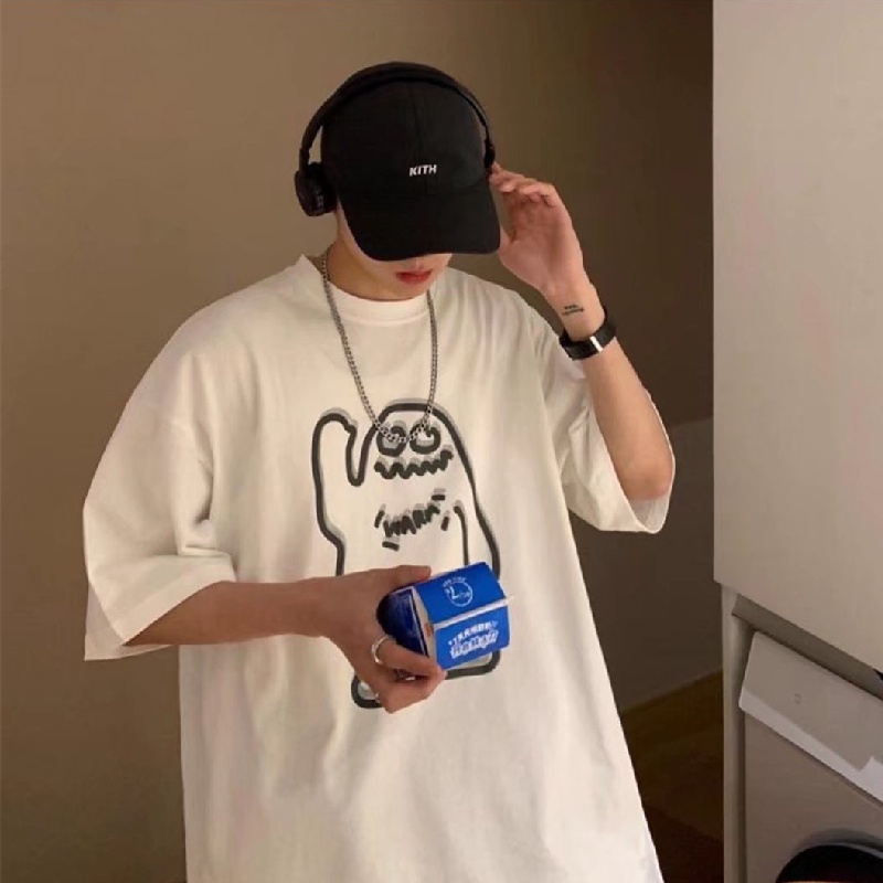 Áo Thun Nam Tay Lửng In Hình Phong Cách Hip Hop Hàn Quốc Cỡ Lớn M-5XL