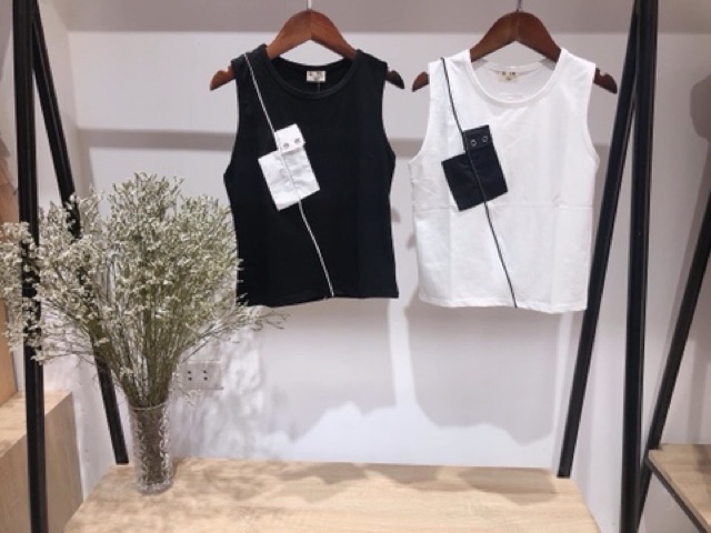 Áo ba lỗ túi trước cho bé trai