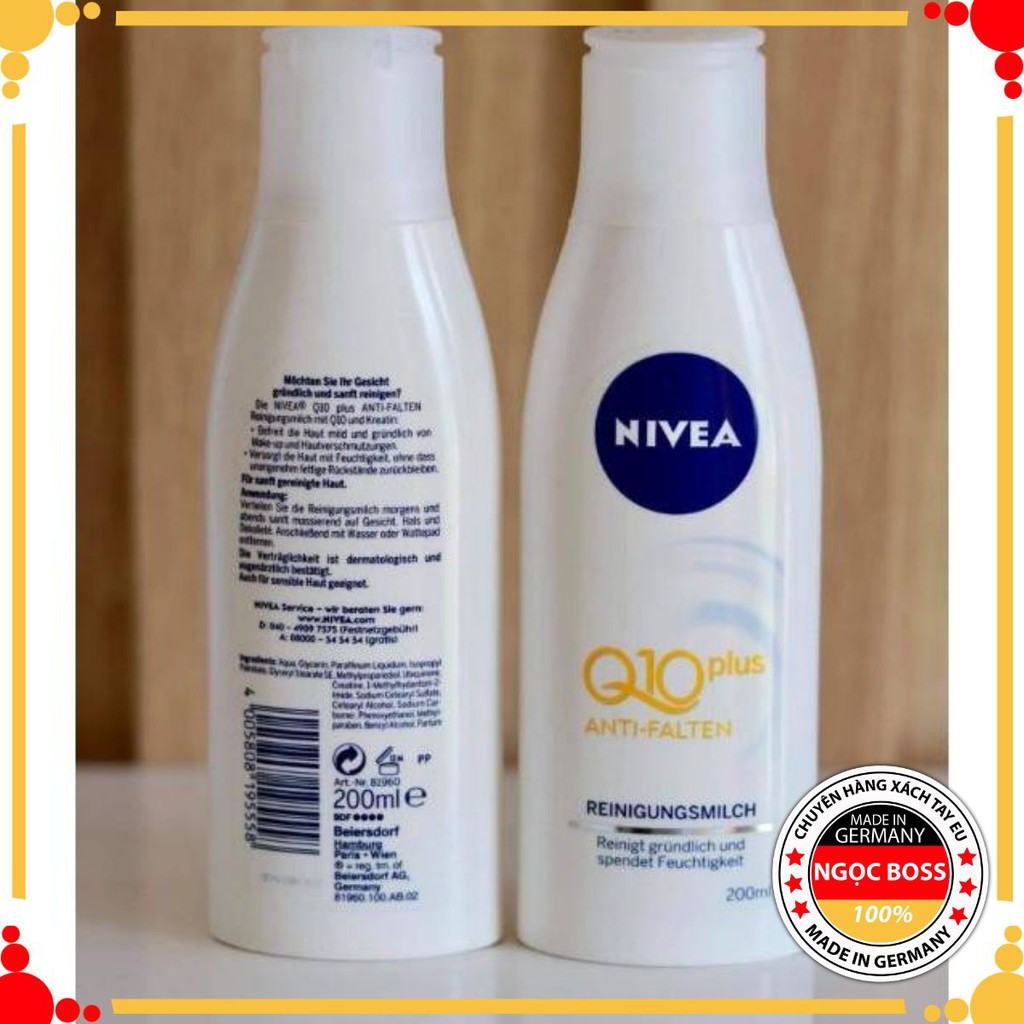 💎 [CHÍNH HÃNG] Sữa rửa mặt Nivea Q10 plus Anti-Falten 💧