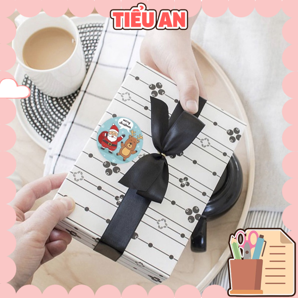 [Mới Về] Cuộn (500 tem) Sticker Thank You Chủ Đề noel Dùng Để Trang Trí/ Quà Tặng/ Gói Hàng Tem Cám ơn