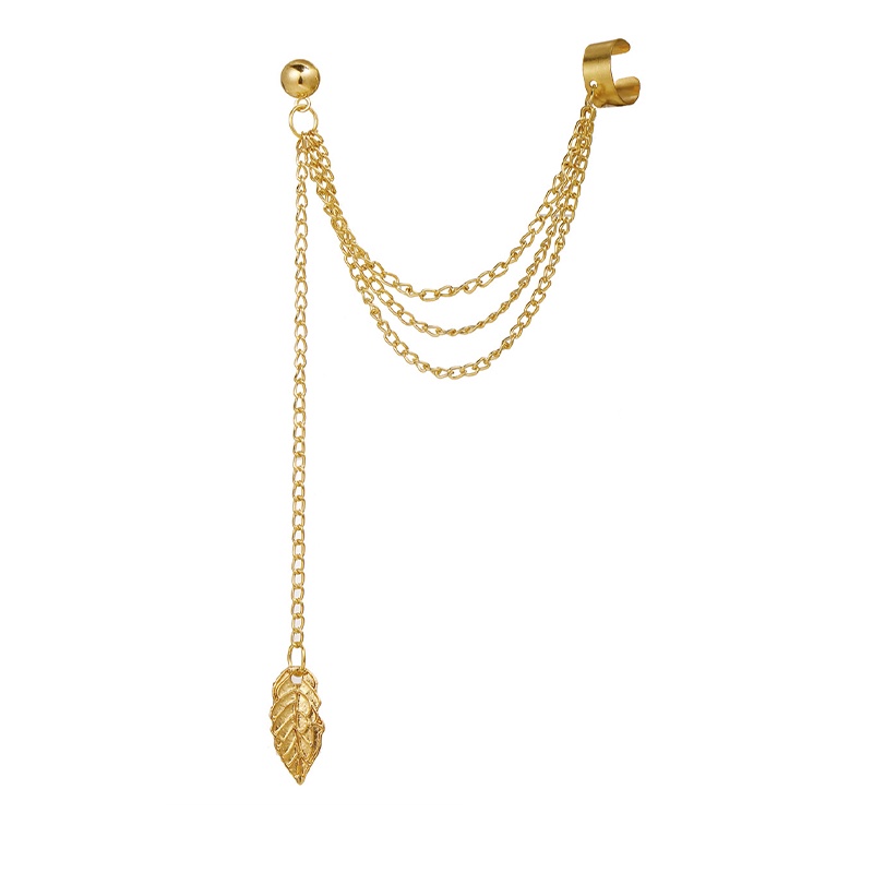 7 chiếc / bộ Bông tai thời trang Bông tai vàng lá Kẹp Bông tai dành cho phụ nữ Không xỏ khuyên tai Trang sức bằng sụn giả Bông tai bằng sụn