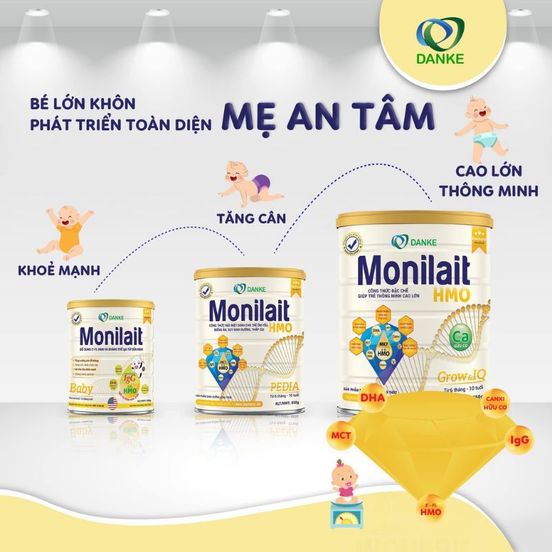 Sữa Monilait baby - Sữa cho bé biếng ăn, chậm lớn 850g