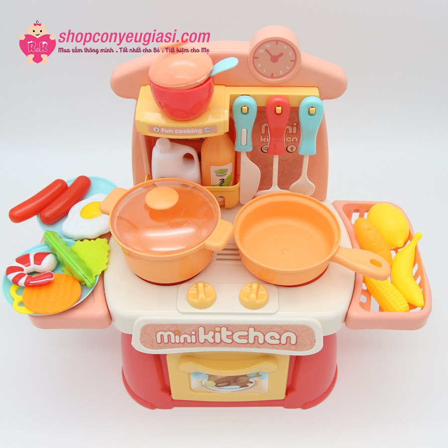 Đồ chơi nhà bếp có đèn nhạc, 26 chi tiết Toyshouse