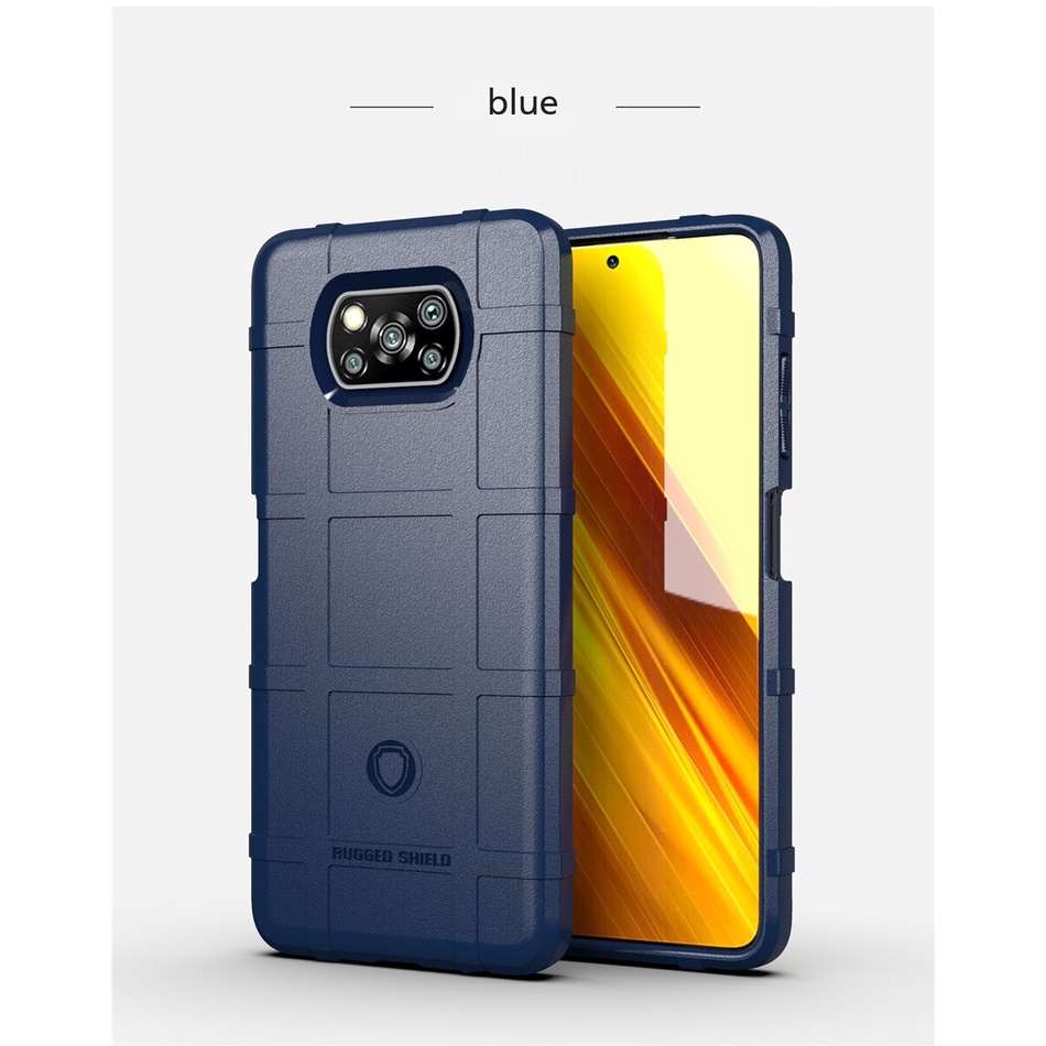 Xiaomi Poco X3 NFC Global Version Rugged Shield Silicon Case Military Heavy Duty Protect Phone Cover