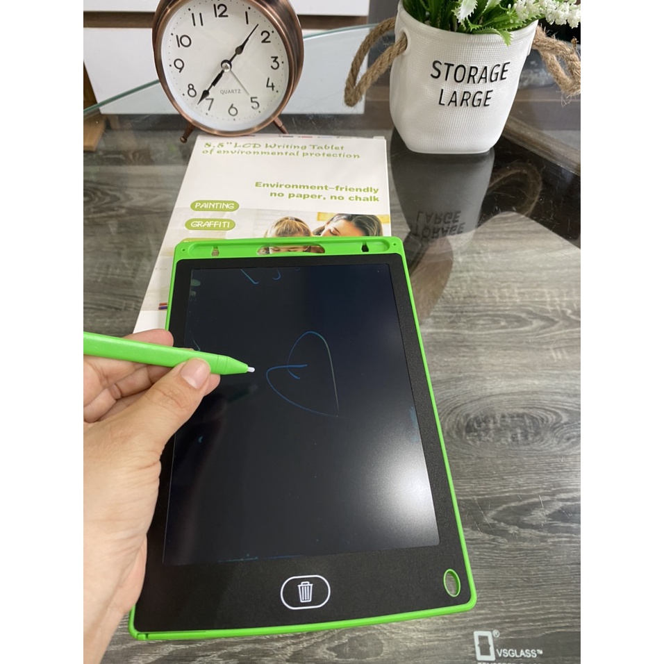 Bảng Viết Tự Xoá - Vẽ LCD - Điện Tử Thông Minh Cho Bé 8.5 inch Đa màu