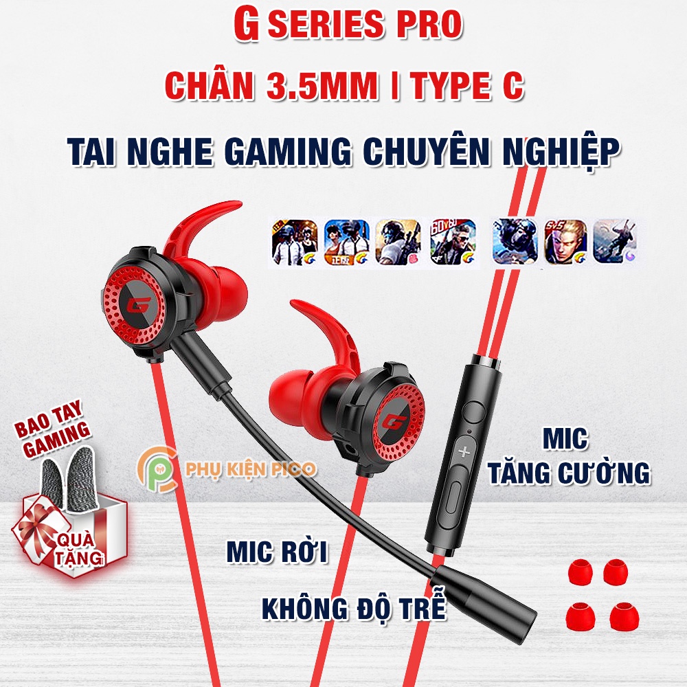 Tai nghe Gaming có mic rời G20 Lite 3.5mm - tai nghe gaming có dây không độ trễ