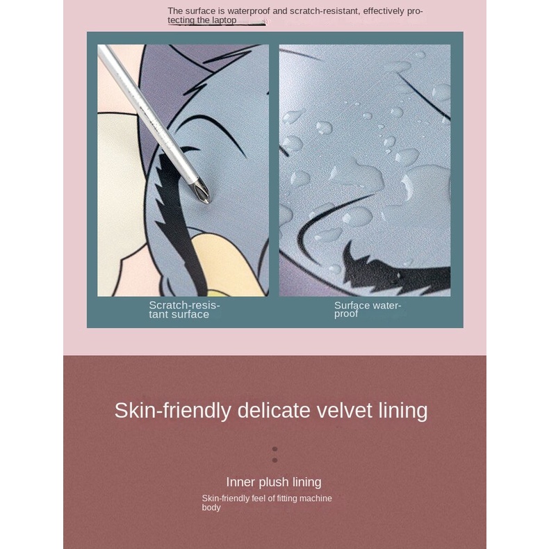 Túi Đựng Bảo Vệ Laptop 52Cm 47 cm 53 cm Họa Tiết Chú Gấu / Dâu Tây Dễ Thương Cho Nữ