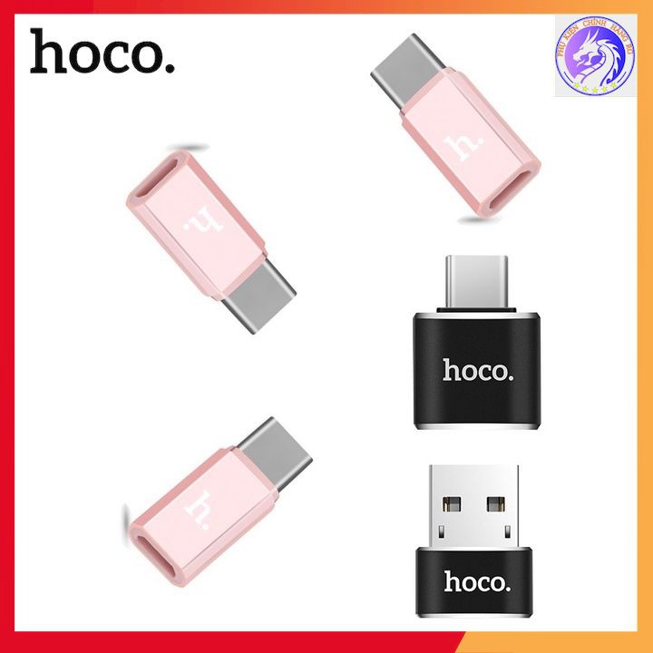 Đầu Chuyển Type-C Ra Micro USB Chính Hãng Hoco - Màu Hồng