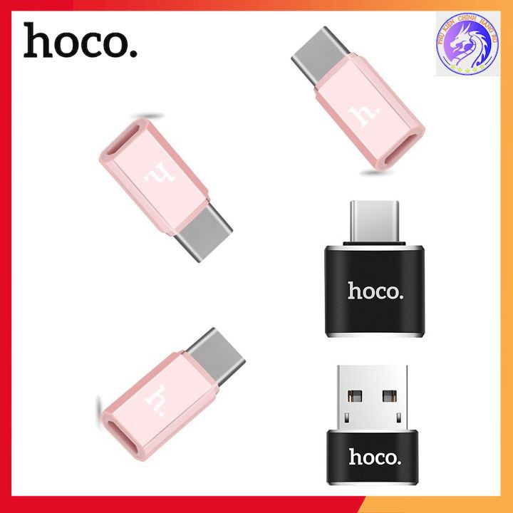 [Mã ELFLASH5 giảm 20K đơn 50K] Đầu Chuyển Type-C Ra Micro USB Chính Hãng Hoco - Màu Hồng