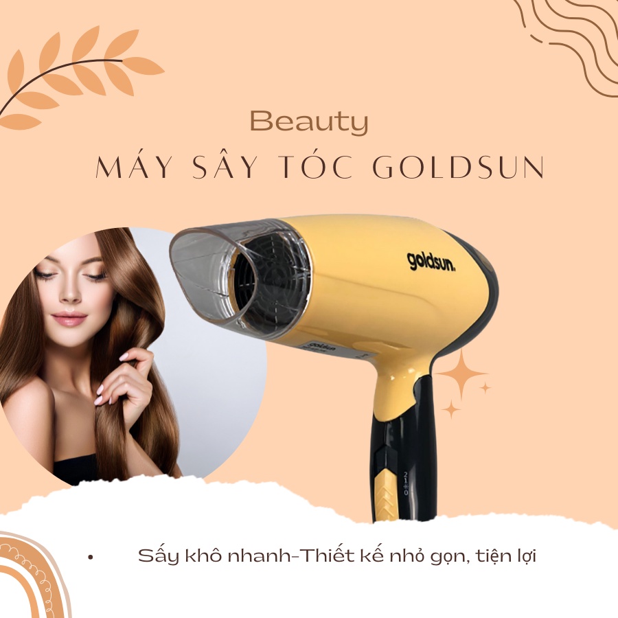 Máy sấy tóc Goldsun GHD2000 công suất 1200W, 3 chế độ sấy - BẢO HÀNH 12 THÁNG