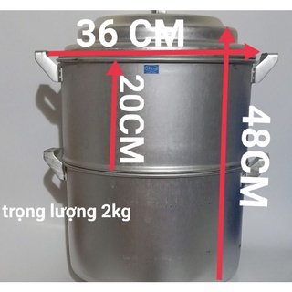 Nồi hấp xôi hấp được 8kg  bằng nhôm, xửng hấp