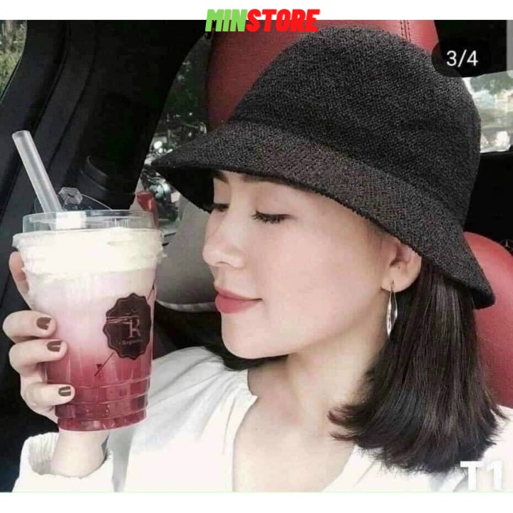 Mũ Bucket chữ M phong cách Hàn Quốc siêu xinh - M37
