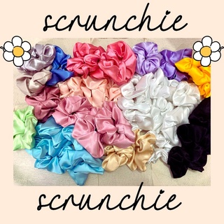 [NHIỀU MÀU] Cột tóc Scrunchie lụa satin bóng xinh xắn chọn màu ngẫu nhiên