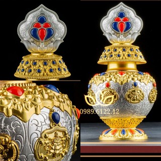 Bảo bình và tám món Cát Tường Pháp khí Mật tông