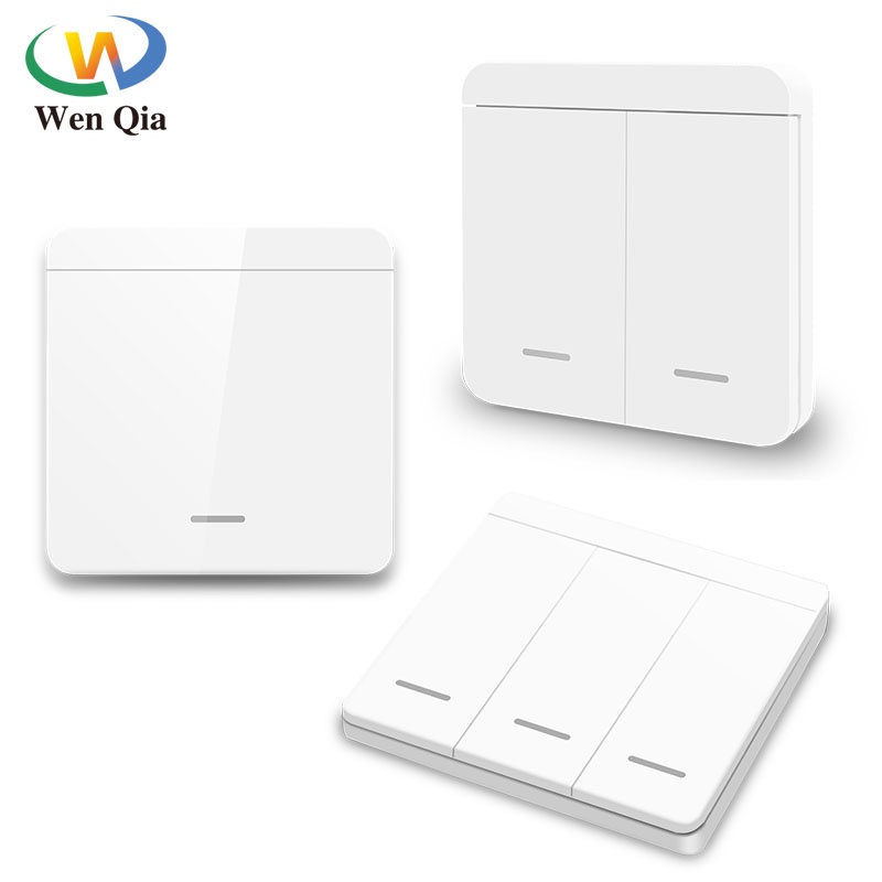 Bảng công tắc tường WEN QIA điều khiển từ xa không dây 433mhz RF 86 kết hợp được với bộ thu tín hiệu tiện lợi