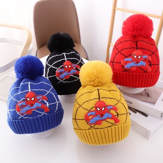 [HOT] Mũ Len Siêu Nhân Nhện Cho Bé 0-6 Tuổi Nót Nỉ Siêu Ấm Cho Bé Đủ Màu