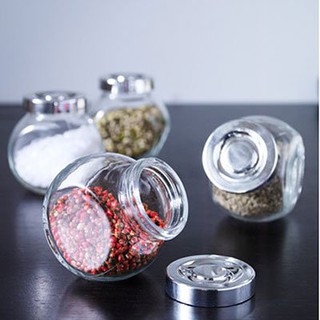 Bộ 2 Hũ Thủy Tinh Đáy Nghiêng 50ML Đựng Thực Phẩm