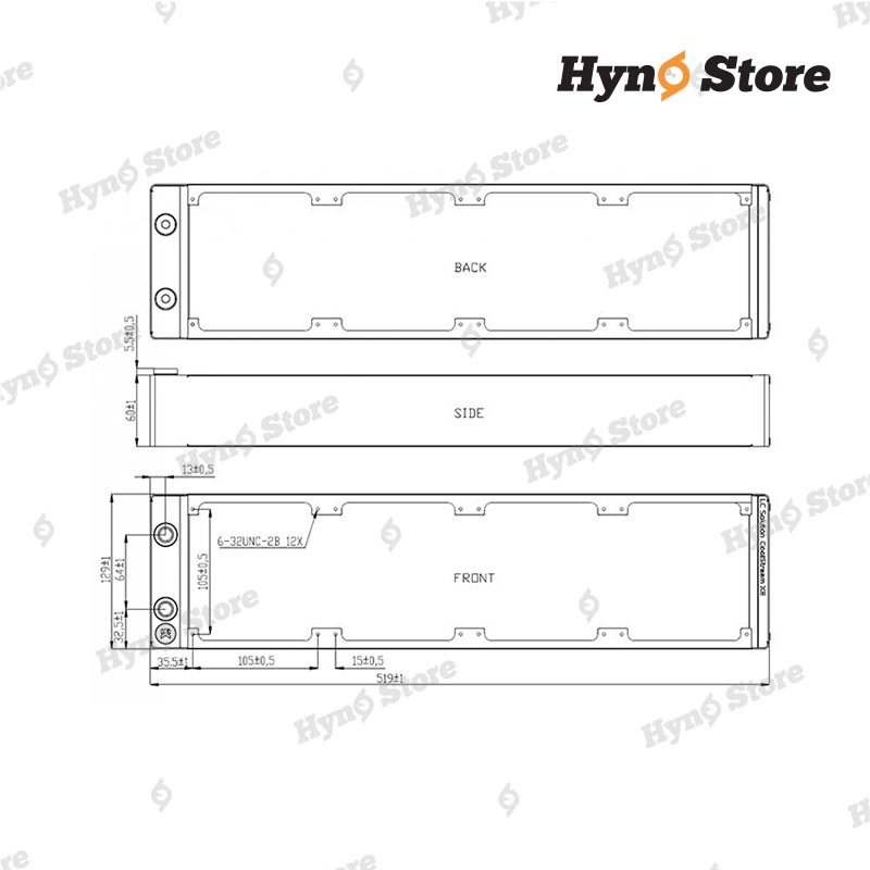 Két nước làm mát chất lượng cao Radiator EK CoolStream XE 480 Tản nhiệt nước custom – Hyno Store