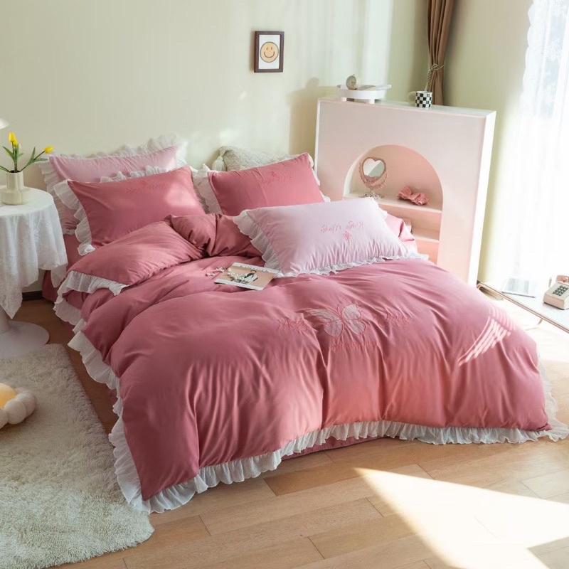 Bộ Chăn Ga Gối Cotton Voan Bèo cao cấp-Chất Cotton Mềm Mịn Thoáng Mát Có Hộp Đựng Sang Trọng Hàng Nhập Khẩu Mới Nhất2022