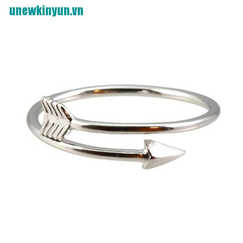 Y●Nhẫn Hở Mạ BạC / VàNg HìNh MũI Tên ThờI Trang Cho Nữ