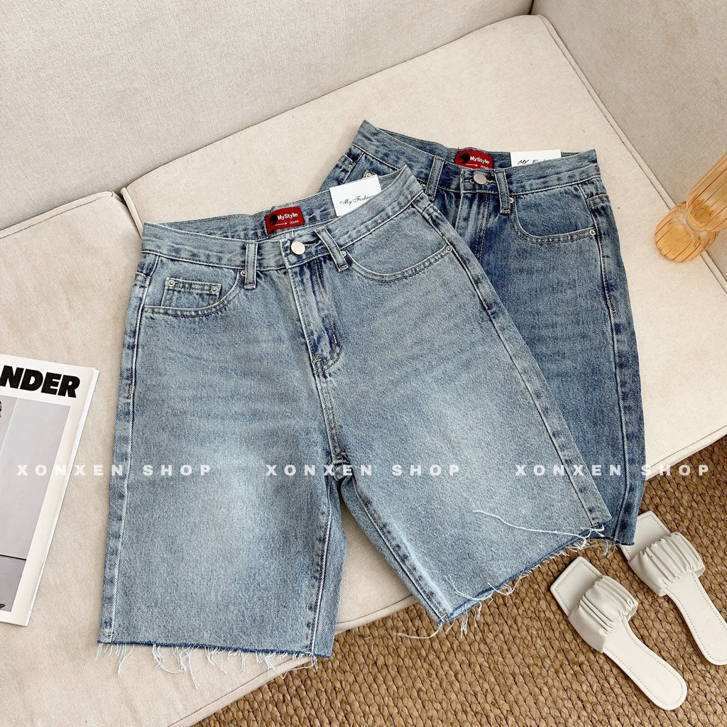 QUẦN SHORT JEAN NỮ TRƠN hàng xuất xịn chuẩn form cá tính Xonxen Shop size S M L mã 9951