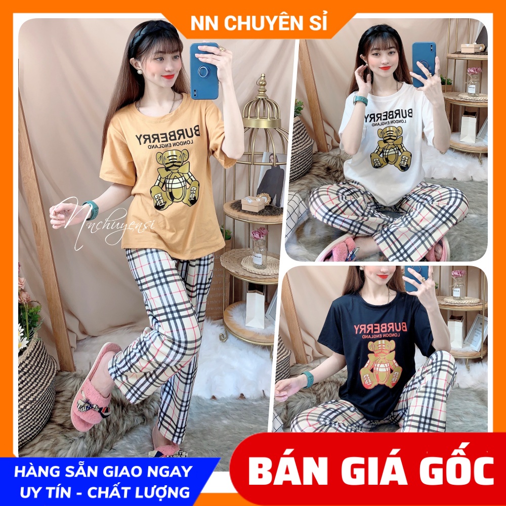 ĐỒ BỘ THUN HOẠT HÌNH QUẦN CARO TP93 TP82 ⚡️ ẢNH THẬT ⚡️ ĐỒ BỘ NỮ ⚡ ĐỒ BỘ THUN DÀI HOẠT HÌNH⚡