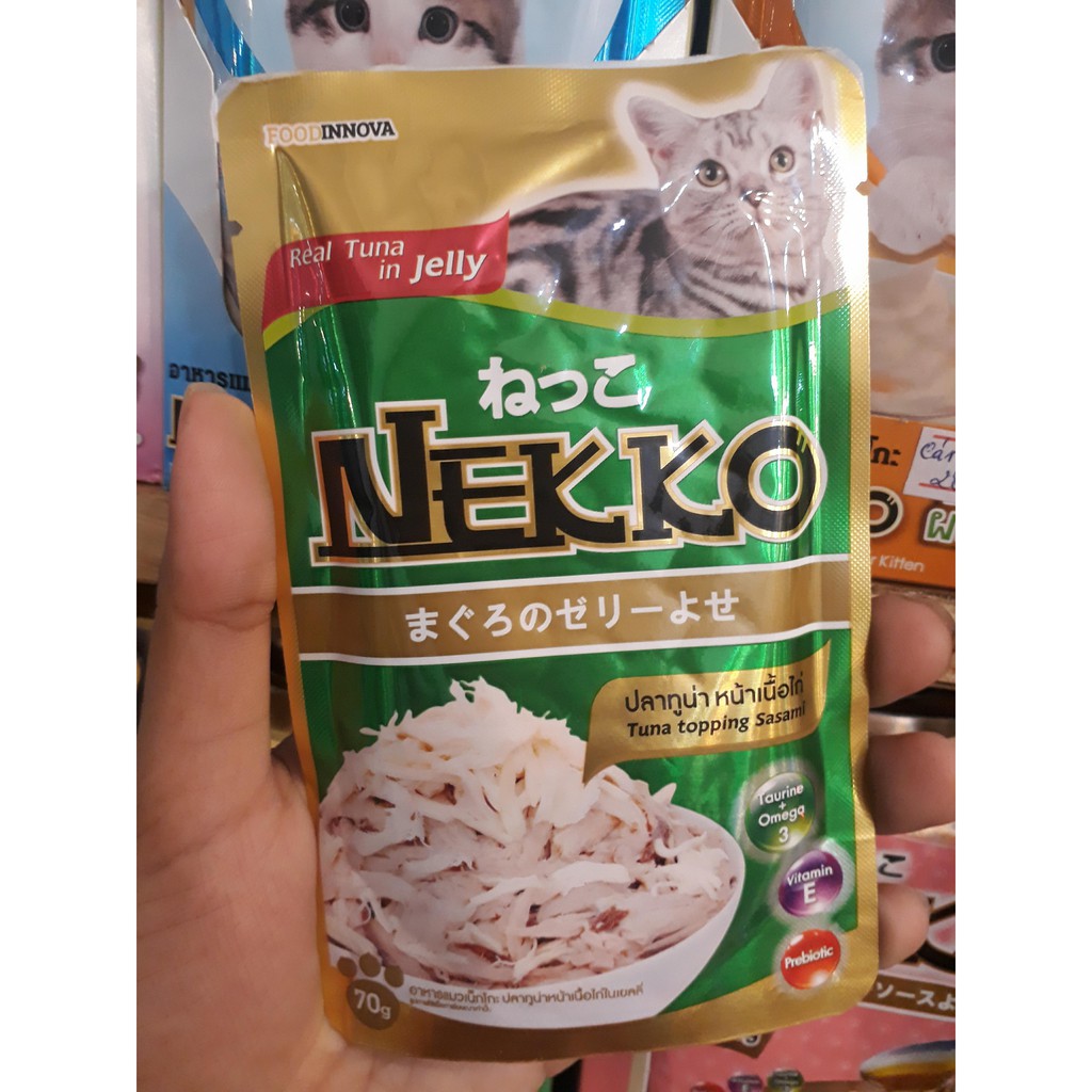 Sốt cá ngừ cho mèo Nekko Tuna Nhật Bản 70g