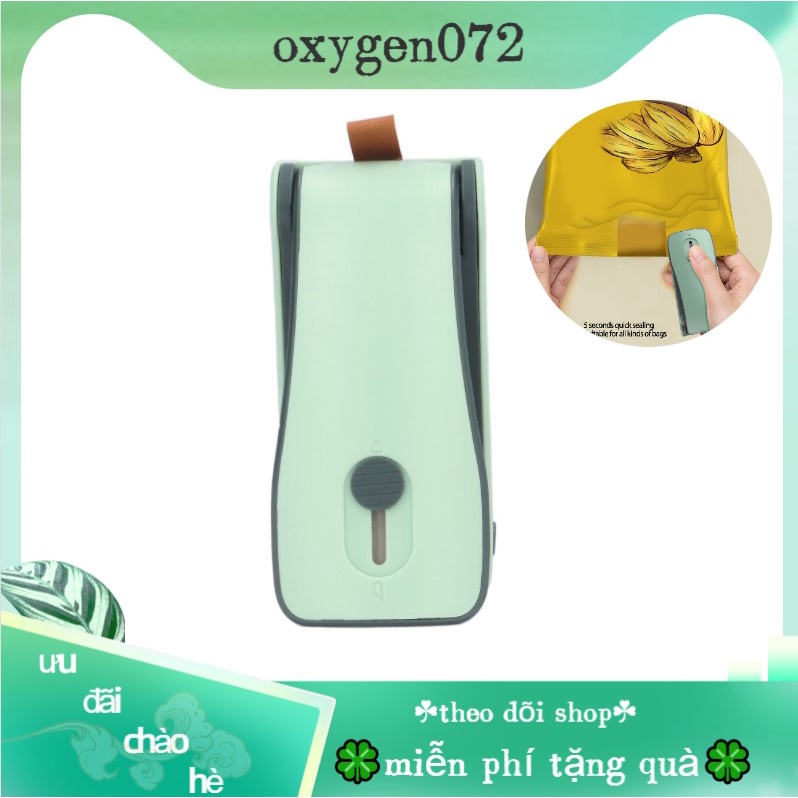 Oxygen072 Máy niêm phong thực phẩm mini Máy hàn miệng túi mini Thiết kế từ tính cầm tay nhỏ USB Sạc nhanh