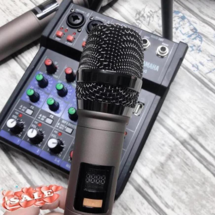 Bộ Mixer Yamaha G4 USB - Bộ trộn âm thanh Mixer Chuyên Karaoke, Livestream, Thu Âm Cao Cấp - Tặng Kèm 2 Micro Không Dây
