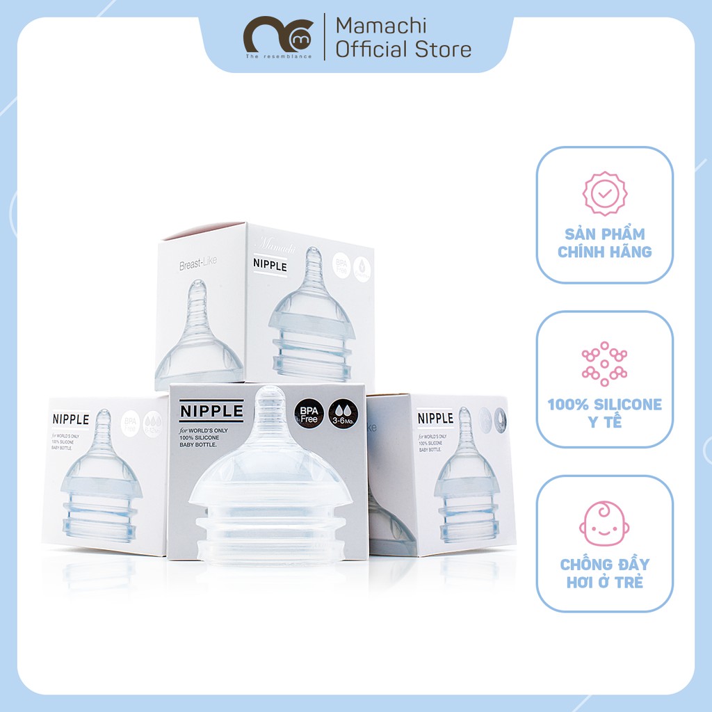 Núm ti Mamachi làm từ 100% Silicone y tế
