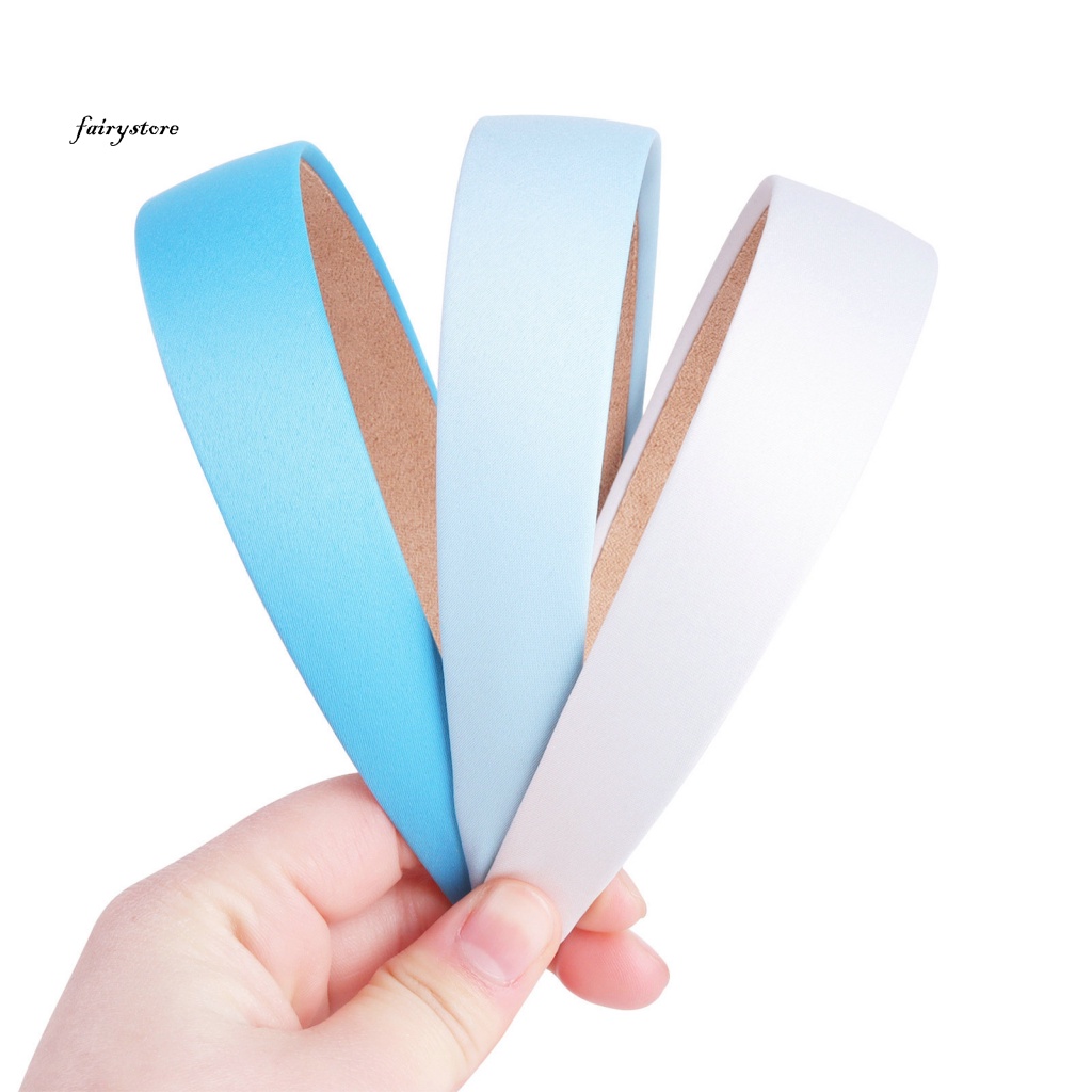 Fairystore| Dây Buộc Tóc 3cm Màu Sắc Đơn Giản Băng Đô Thoải Mái