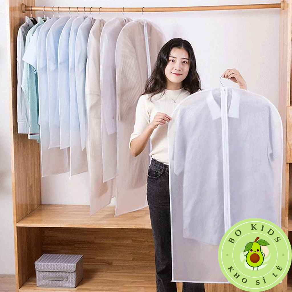 Túi Bọc Quần Áo Treo Tủ Đồ, Túi Trùm Quần Áo Chống Bụi Chống Thấm