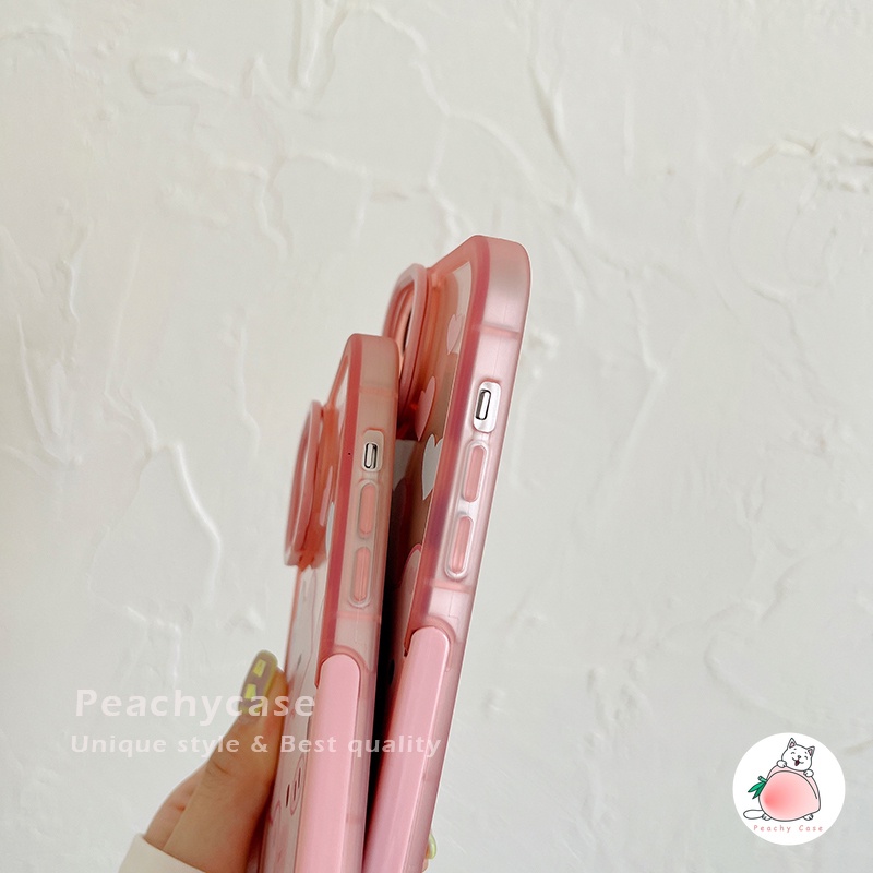 Ốp Điện Thoại TPU Mềm Có Giá Đỡ Hình Heo Hồng Dễ Thương Cho iPhone 13 12 Pro Max 11 Xr Xs Max X