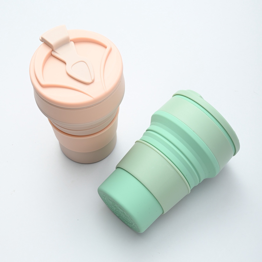 Cốc nước silicon gấp gọn lại được đa năng tiện dụng chịu nhiệt cao cấp - Cốc gấp gọn tiện lợi đi du lịch
