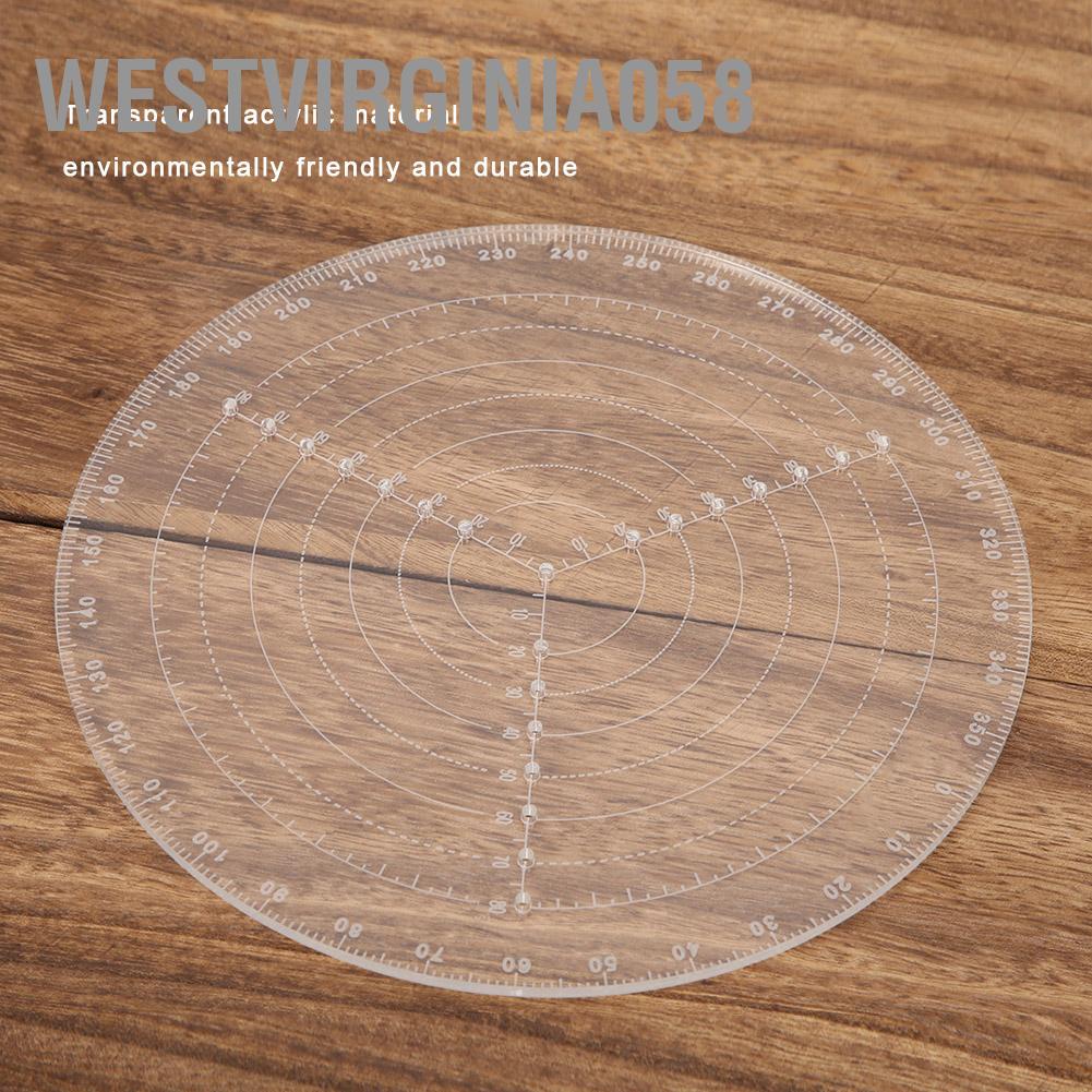 Westvirginia058 Trung tâm tìm kiếm acrylic trong suốt La bàn chế biến gỗ để trung vòng tròn