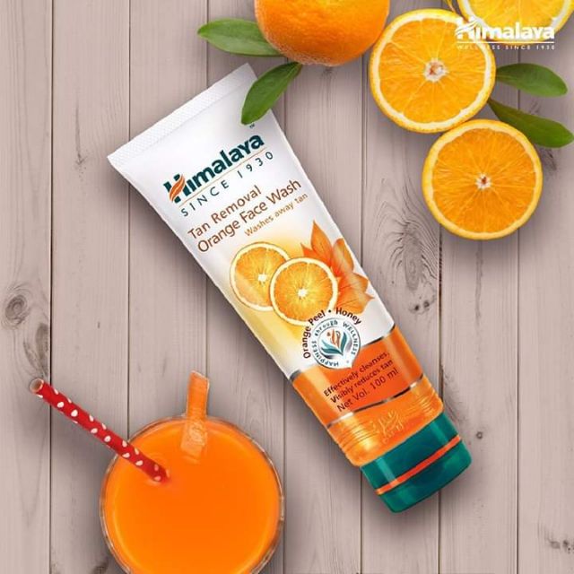 Sữa rửa mặt cam mật ong loại bỏ sạm nám Himalaya Tan Removal Orange Face Wash 100ml