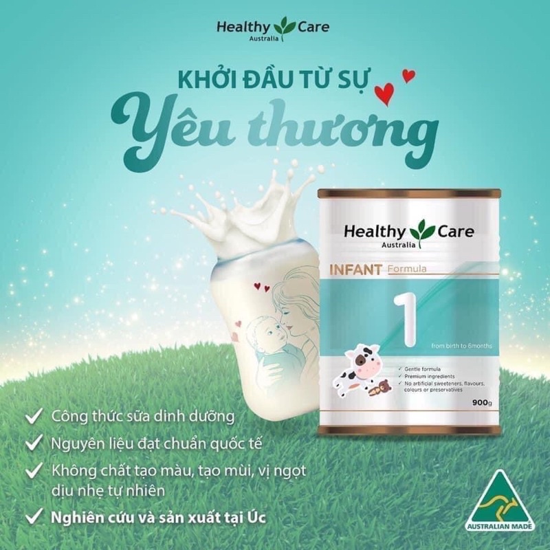 Sữa Heathy Care 900g số 1/2/3 T9.2023