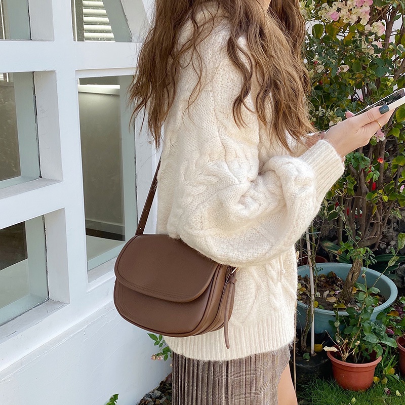 Túi đeo chéo IELGY màu sắc đơn giản thời trang dành cho nữ