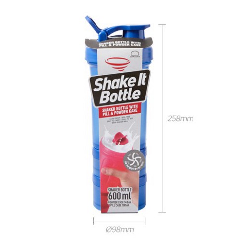 Bình lắc SHAKE IT Lock&Lock, 600ml Màu đen HAP945