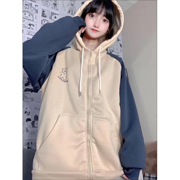 ẢNH THẬT  áo khoác có mũ trùm đầu nam nữ