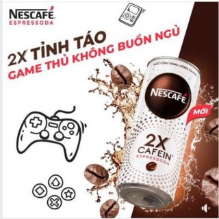 Lốc 6 lon -Thức uống năng lượng cà phê NESCAFE ESPRES SODA - lon* 330ml