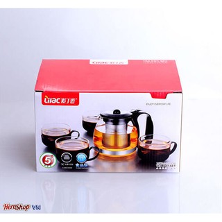 BỘ BÌNH LỌC TRÀ THỦY TINH 4 LY